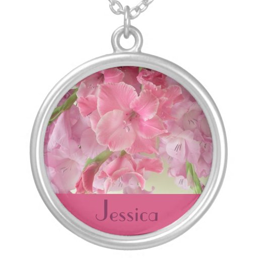 AUGUST Birth Flower - Gladiola Necklace