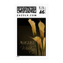 August Calla Lily Wedding Flowers postage