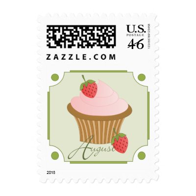 August Cupcake Postage by candystore