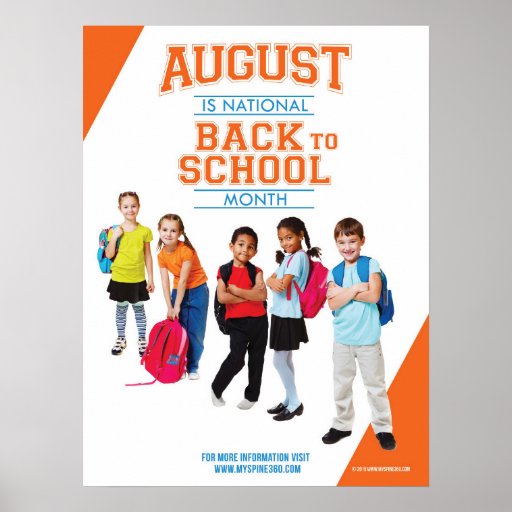 August is National Back to School Month Poster Zazzle