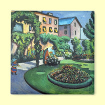 August Macke - A Garden magnets
