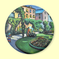 August Macke - A Garden magnets