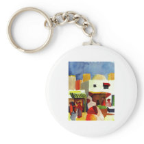 August_Macke - Algier Market 1914 Canvas Key Chains