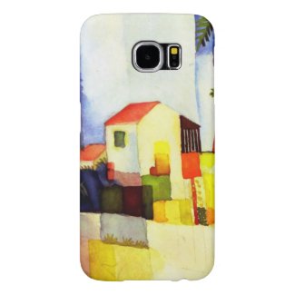 August Macke Bright House Watercolor Painting Samsung Galaxy S6 Cases