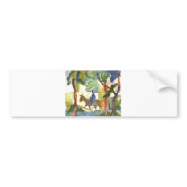 August Macke - Donkey Rider 1914 Eselreiter Bumper Stickers