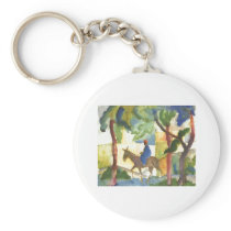 August Macke - Donkey Rider 1914 Eselreiter Keychain