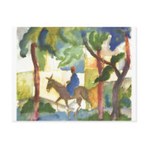 August Macke - Donkey Rider 1914 Eselreiter Postcard