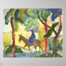 August Macke - Donkey Rider 1914 Eselreiter Posters