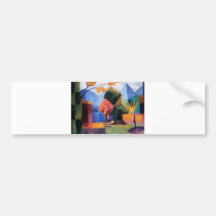 August Macke - Garden at Thuner Lake 1913 oil Bumper Sticker