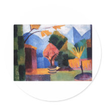 August Macke - Garden at Thuner Lake 1913 oil Stickers