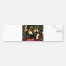 August_Macke - Garden Restaurant 1912 Oil Canvas Bumper Sticker