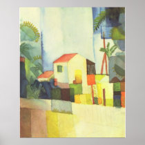 August Macke - Helles Haus 1914 Bright House Print