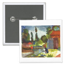 August Macke - Iceland Shank w/ sitting Arab 1914 Pin