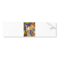 August Macke - Im Basar - 1914 In the Bazaar Bumper Sticker