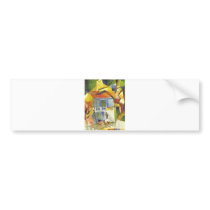 August Macke - Inner Court of Country House 1914 Bumper Sticker