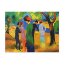 August Macke - Lady in a Green Jacket Post Card