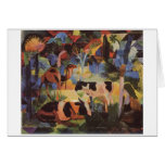 August_Macke - Landscape w/ Cows and Camel 1914 Greeting Cards