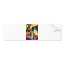 August Macke -  Modefenster 1913 watercolor Bumper Sticker