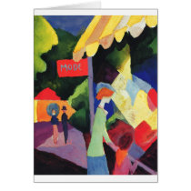 August Macke -  Modefenster 1913 watercolor Card
