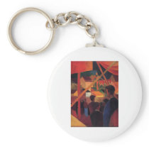 August Macke - Seiltänzer 1914 Oil Canvas Circus Key Chains