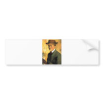 August Macke - Self Portrait with Hat 1909 Oil Bumper Stickers