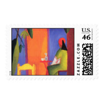 August Macke - Turkish Cafe II Stamp
