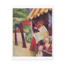 August Macke - Vor dem Hutladen 1913 Oil Post Card