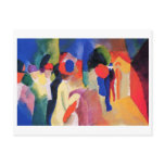 August Macke - With Yellow Jacket 1913 Watercolor Postcard
