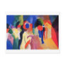 August Macke - With Yellow Jacket 1913 Watercolor Postcard