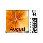 August Orange Pansy Wedding Postage