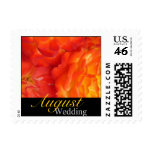 August Orange Roses Wedding Postage