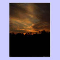 August Sunset Postcard postcards