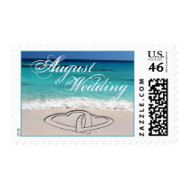 August Sweethearts Tropical Wedding Postage postage