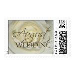 August Wedding cream rose stamp