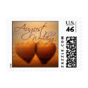 August Wedding Hearts postage