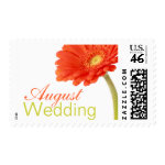 August Wedding Invitation Stamps | Gerbera Postage stamp