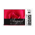 August Wedding Stamps with red rose