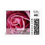 August Wine Colored Rose Wedding Postage