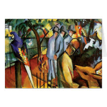 Auguste Macke - Zoological Garden Greeting Card
