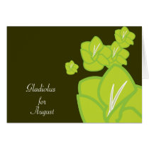 August's Birth Flower-Customize Greeting Cards
