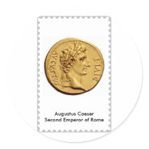 Augustus Caeser 2nd Emperor of Rome Almost a stamp stickers by maximus7 Augustus Caeser 2nd Emperor of Rome Almost a stamp stickers
