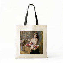 Augustus Edwin Mulready: A Street Flower Seller Tote Bags