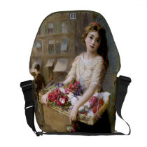 Augustus Edwin Mulready: A Street Flower Seller Commuter Bags