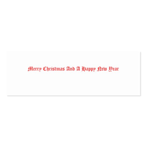 Auld Lang Syne Gift or Note Business Card Template (back side)