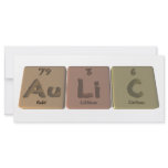 Aulic-Au-Li-C-Gold-Lithium-Carbon Customized Rack Card