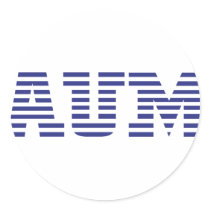 AUM ROUND STICKERS