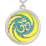 Aum Swirl Silver Necklace