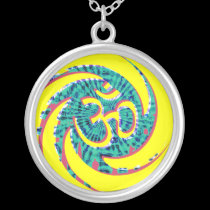 Aum Swirl Silver Necklace necklaces