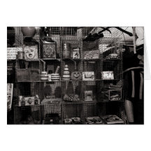 Aún-vida del mercado de pulgas tarjeta