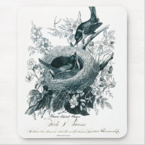 Aunt Abby's Birds Sketch Mousepad